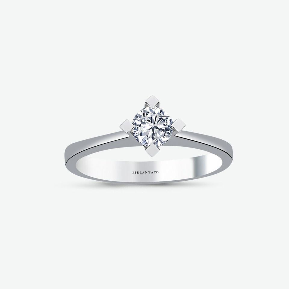 0.25 KARAT PIRLANTA TEKTAŞ YÜZÜK