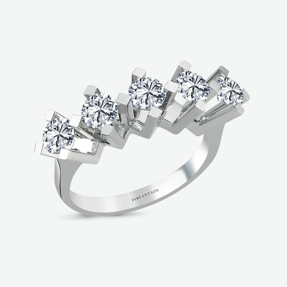 HRD SERTİFİKALI  2.00 KARAT F RENK PIRLANTA BEŞTAŞ YÜZÜK