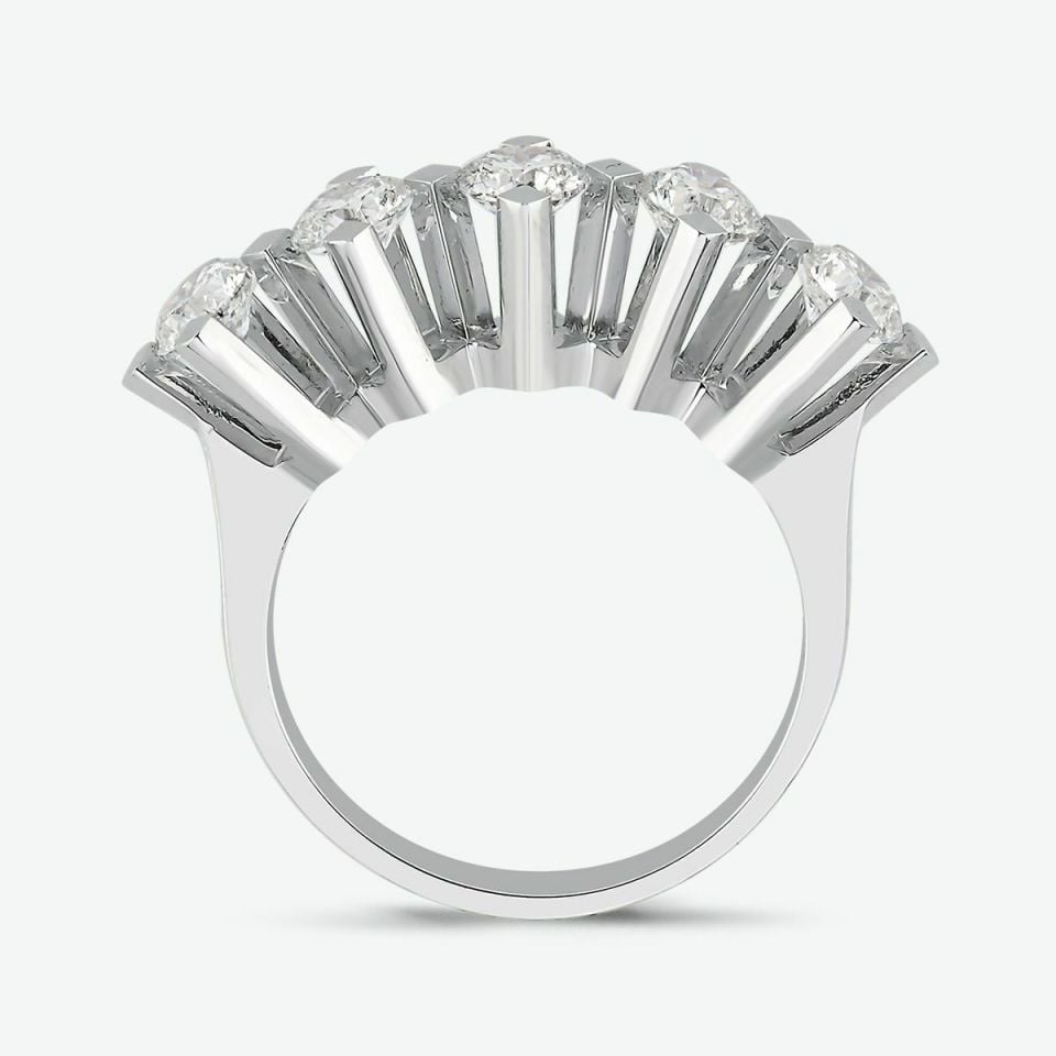 HRD SERTİFİKALI  2.00 KARAT F RENK PIRLANTA BEŞTAŞ YÜZÜK