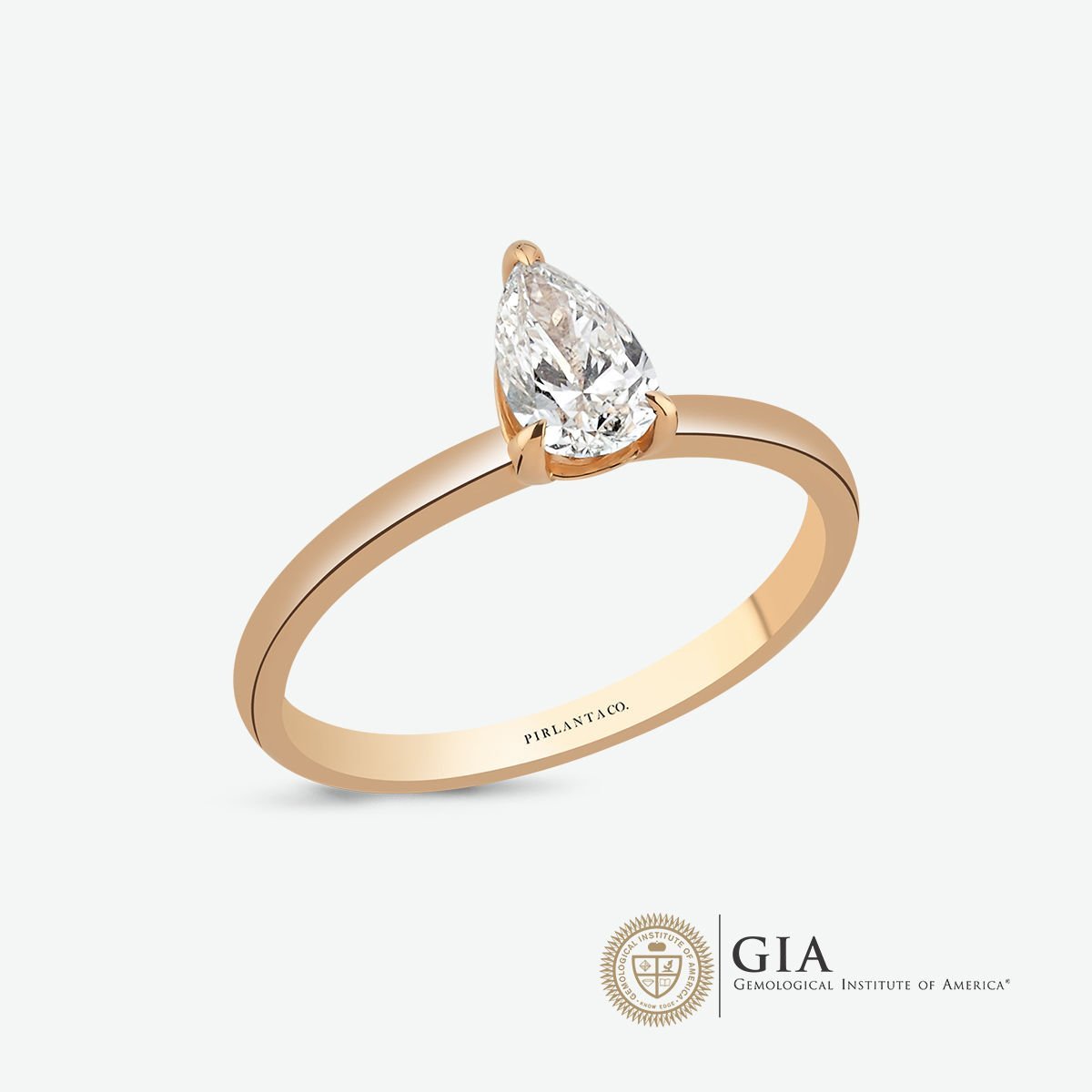 GIA SERTİFİKALI 0,55 KARAT DAMLA TEKTAŞ PIRLANTA YÜZÜK