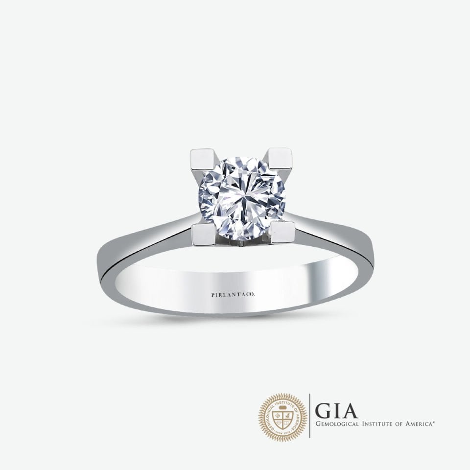 GIA SERTİFİKALI E RENK 0.90 KARAT TEKTAŞ PIRLANTA YÜZÜK