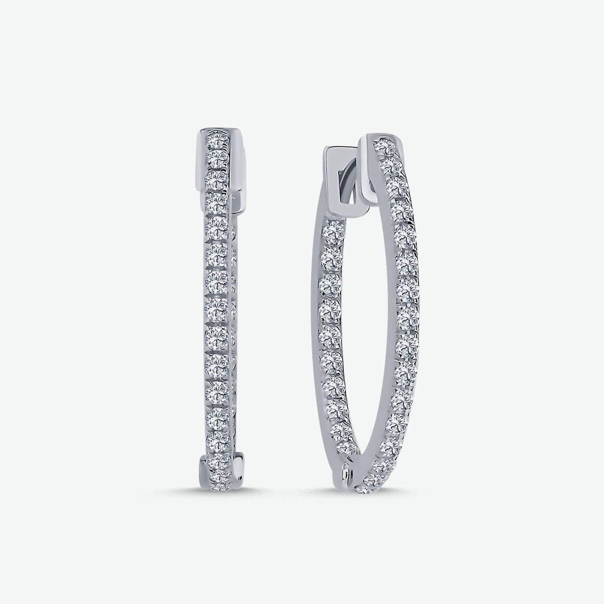 0.40 KARAT PIRLANTA HALKA KÜPE ''SIGNE''