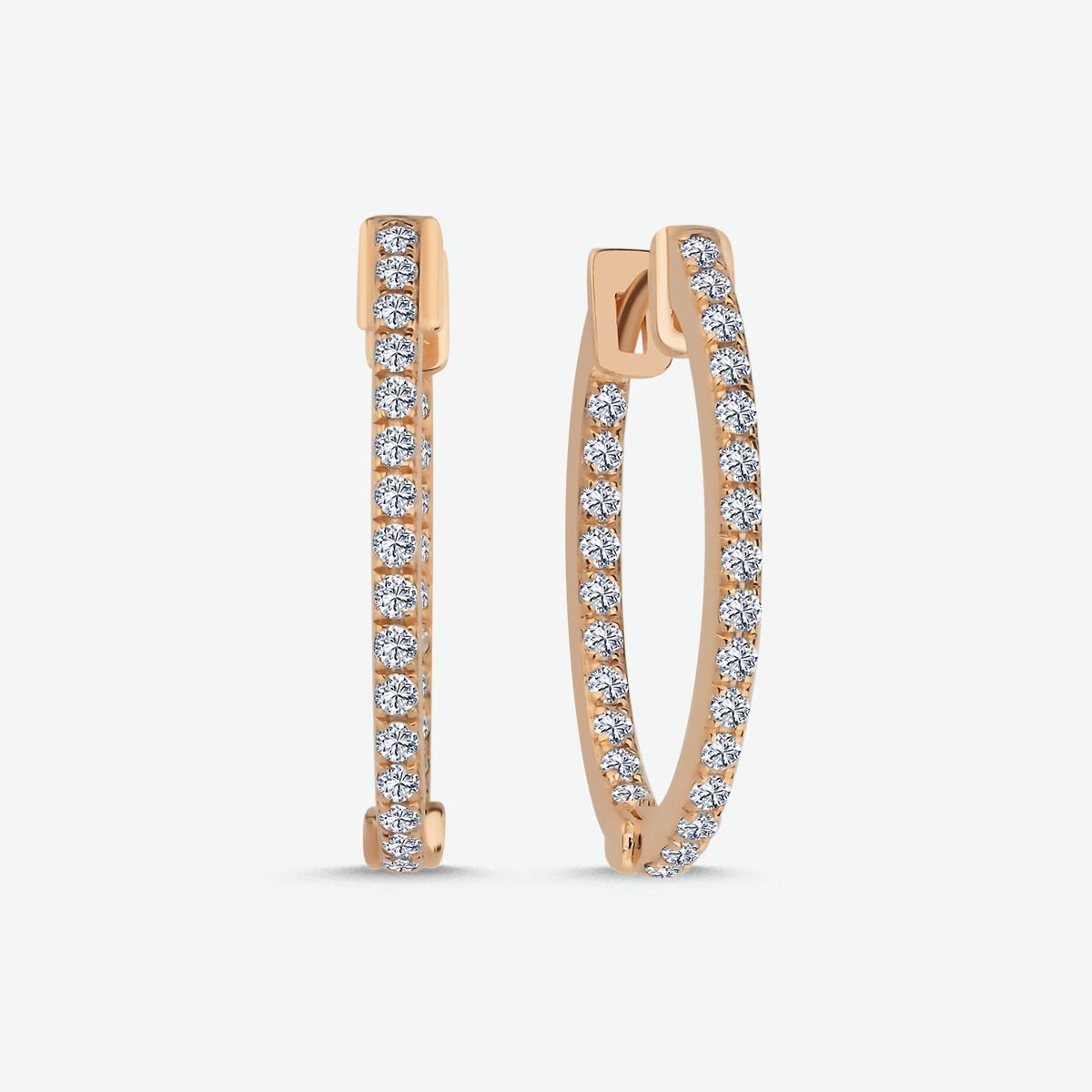 0.40 KARAT PIRLANTA HALKA KÜPE ''SIGNE''